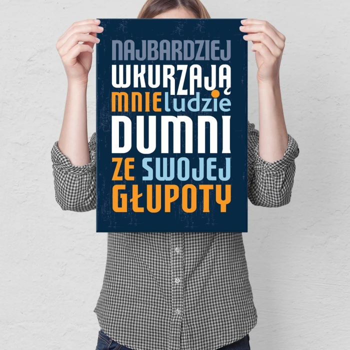 Plakat metalowy Wkurzają mnie