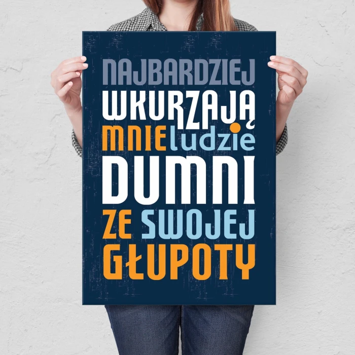 Plakat metalowy Wkurzają mnie