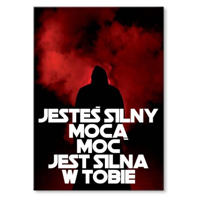 Plakat metalowy Jesteś silny mocą