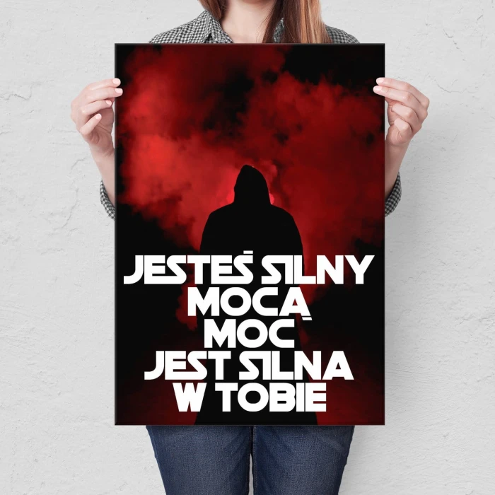 Plakat metalowy Jesteś silny mocą