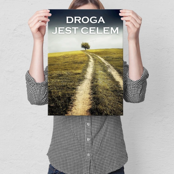 Plakat metalowy Droga jest celem