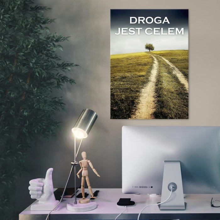 Plakat metalowy Droga jest celem
