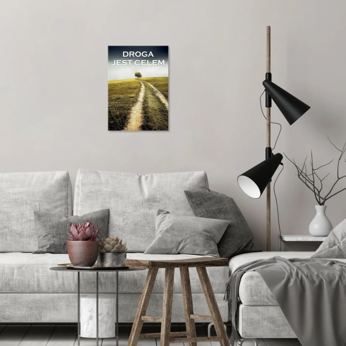 Plakat metalowy Droga jest celem