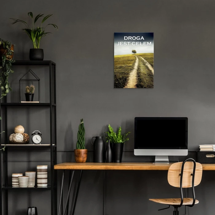 Plakat metalowy Droga jest celem