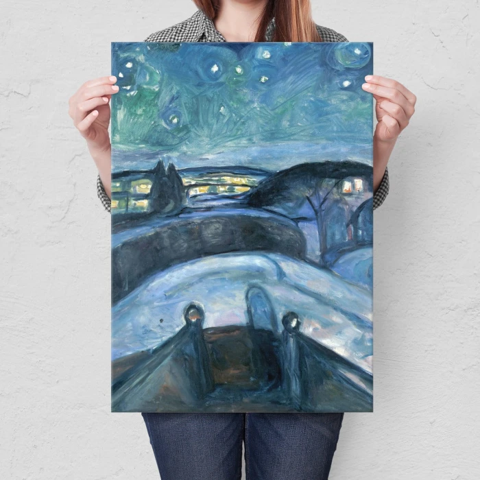 Plakat metalowy Edvard Munch Night Noc Prezent