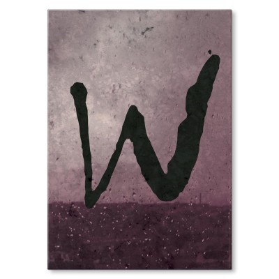 Plakat metalowy Litera W