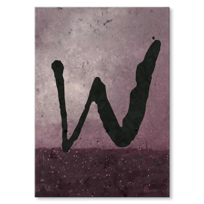 Plakat metalowy Litera W