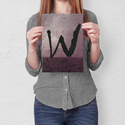 Plakat metalowy Litera W
