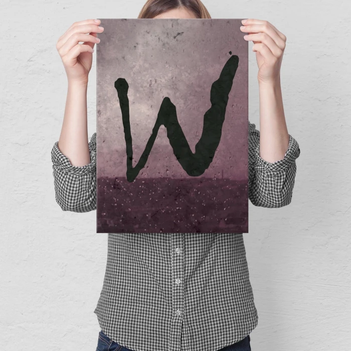 Plakat metalowy Litera W