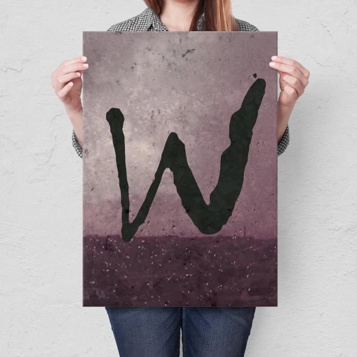 Plakat metalowy Litera W