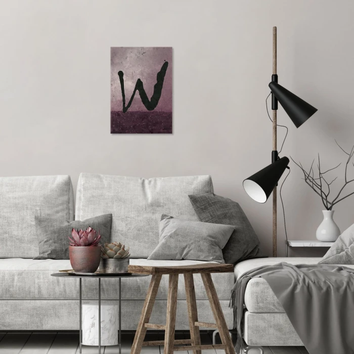 Plakat metalowy Litera W