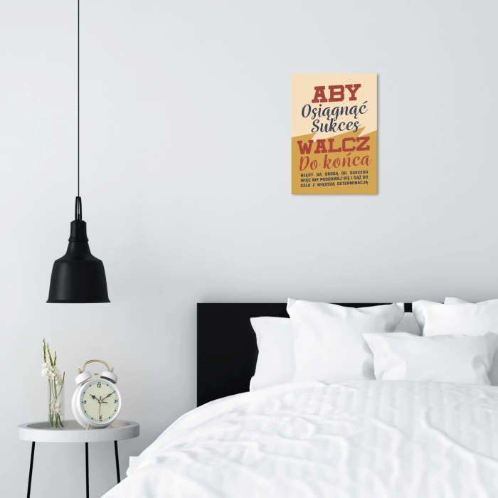 Plakat metalowy Walcz do końca