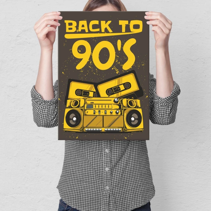 Plakat metalowy Back to 90s