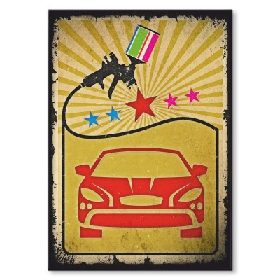 Plakat metalowy Car paint