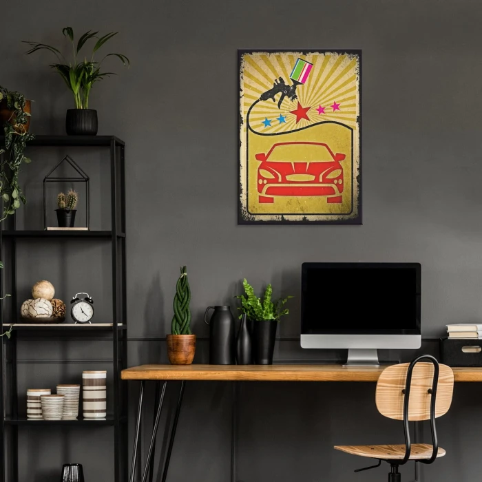 Plakat metalowy Car paint
