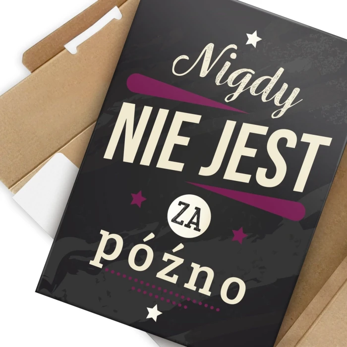 Plakat metalowy Nigdy nie jest za późno