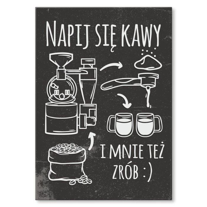 Plakat metalowy Napij się kawy