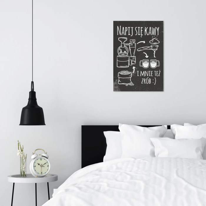 Plakat metalowy Napij się kawy