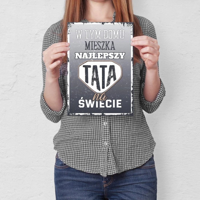 Plakat metalowy Najlepszy tata na świecie