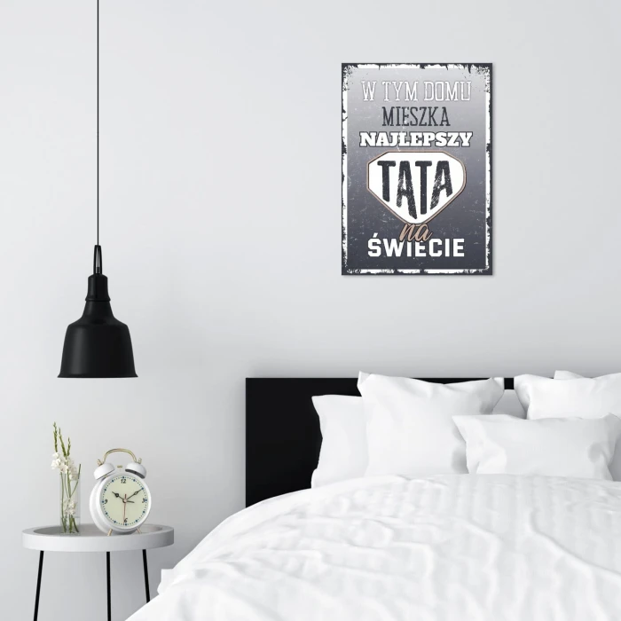 Plakat metalowy Najlepszy tata na świecie