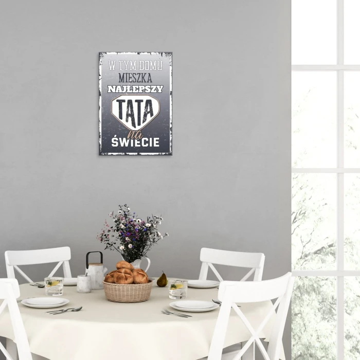 Plakat metalowy Najlepszy tata na świecie