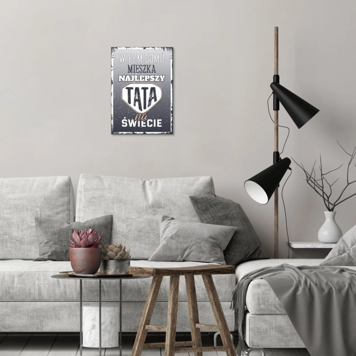 Plakat metalowy Najlepszy tata na świecie