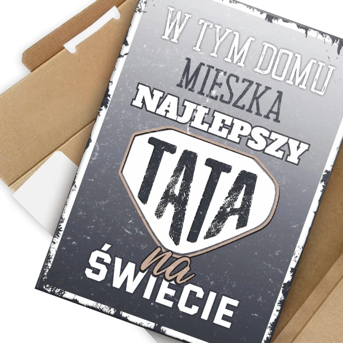 Plakat metalowy Najlepszy tata na świecie