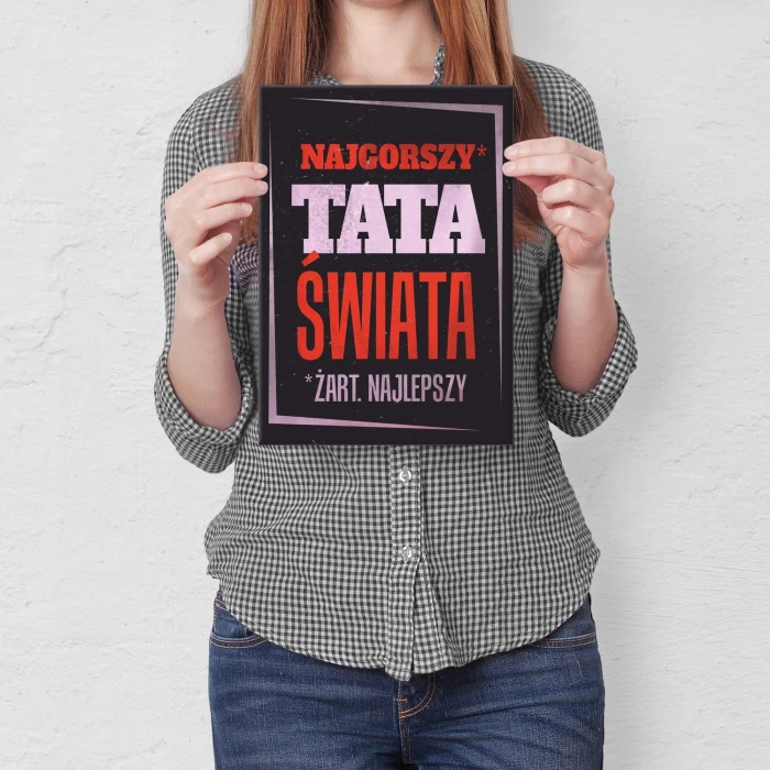 Plakat metalowy Najgorszy tata świata