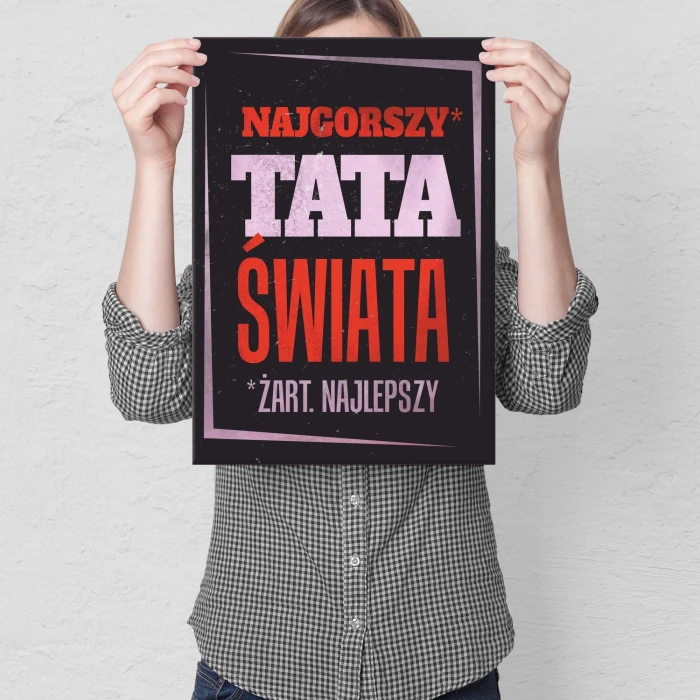 Plakat metalowy Najgorszy tata świata