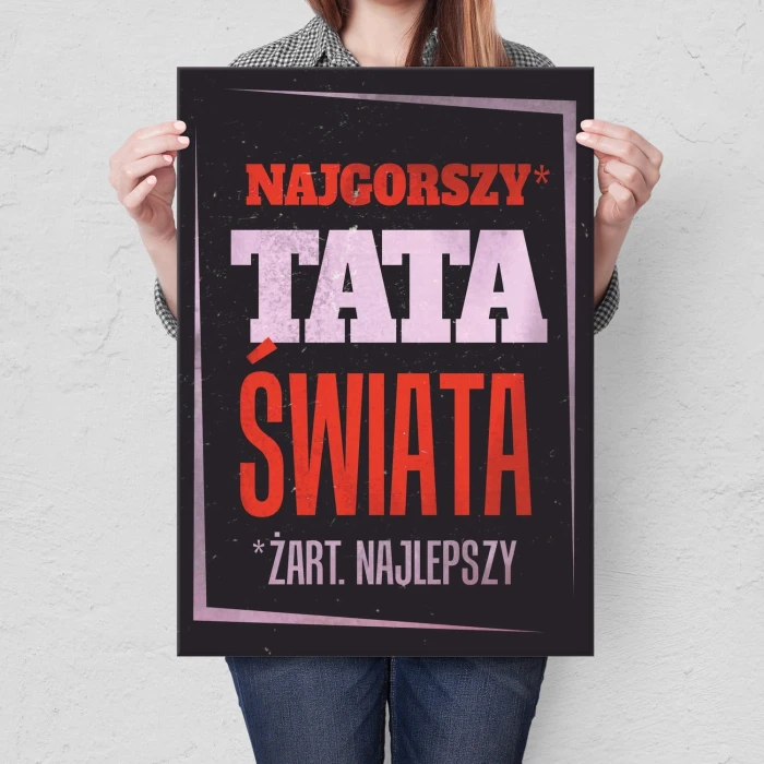 Plakat metalowy Najgorszy tata świata