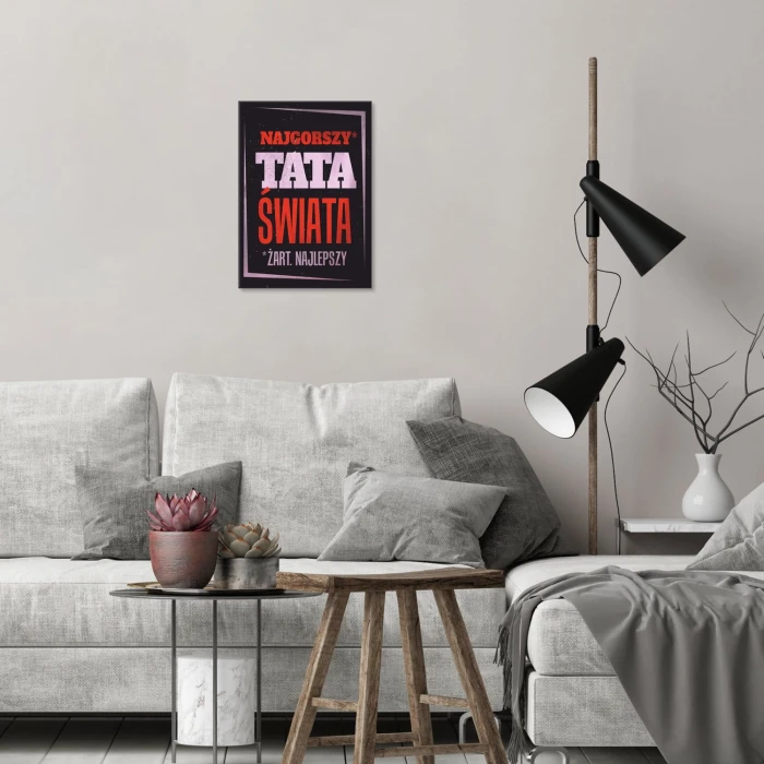 Plakat metalowy Najgorszy tata świata