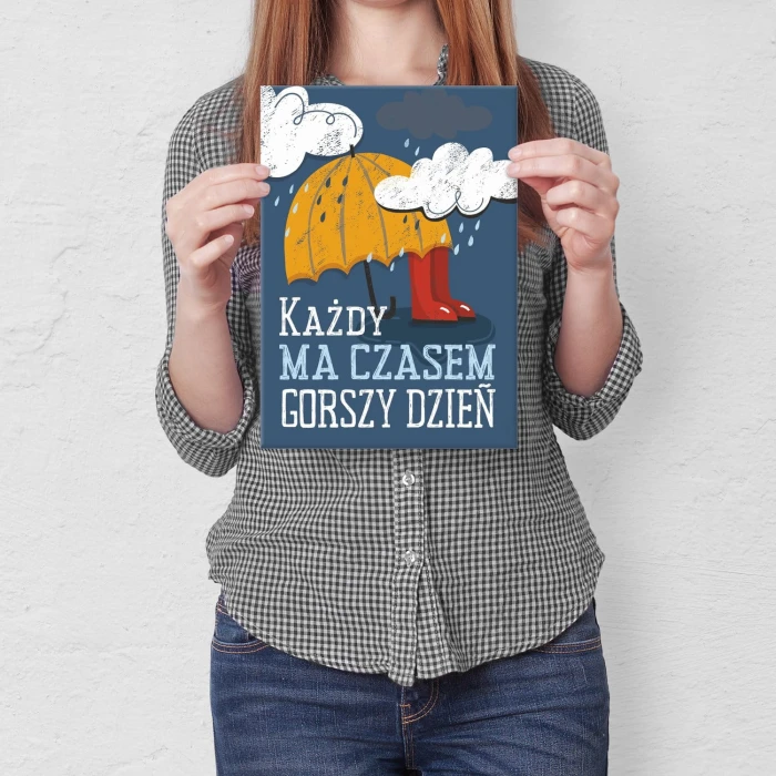 Plakat metalowy Gorszy dzień