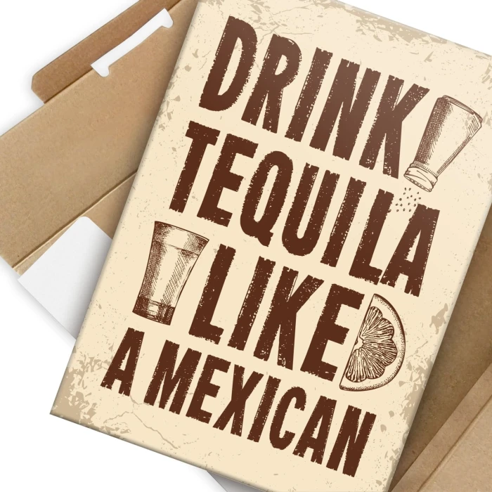 Plakat metalowy drink tequila vintage