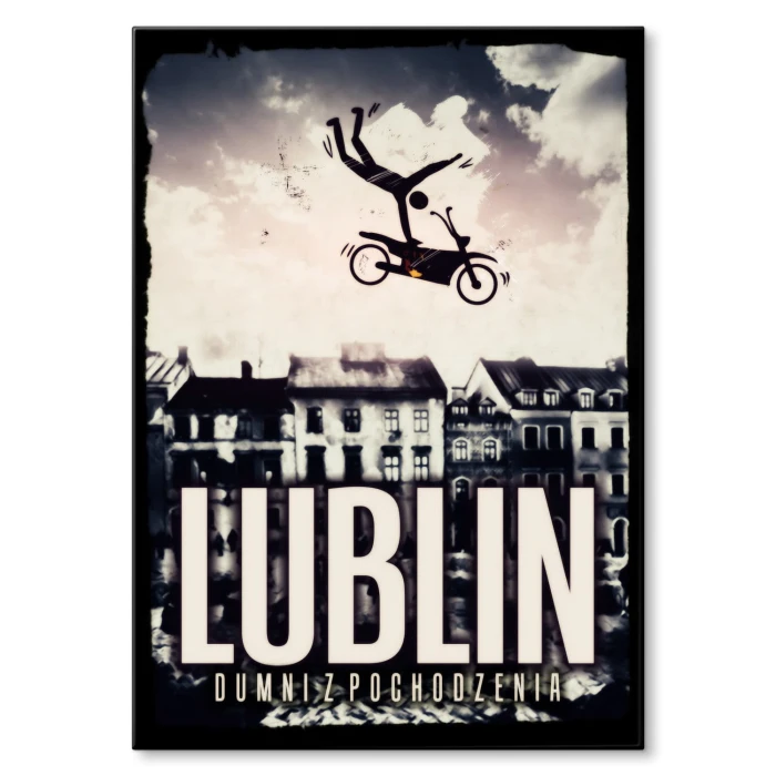 Plakat metalowy Lublin - dumni z pochodzenia