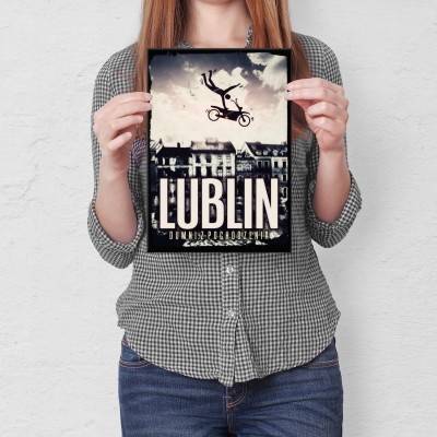 Plakat metalowy Lublin - dumni z pochodzenia