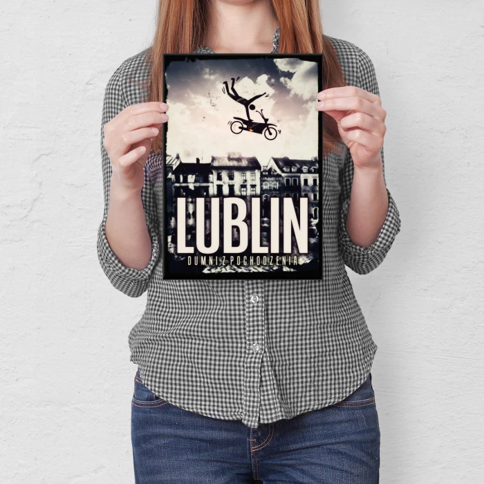 Plakat metalowy Lublin - dumni z pochodzenia