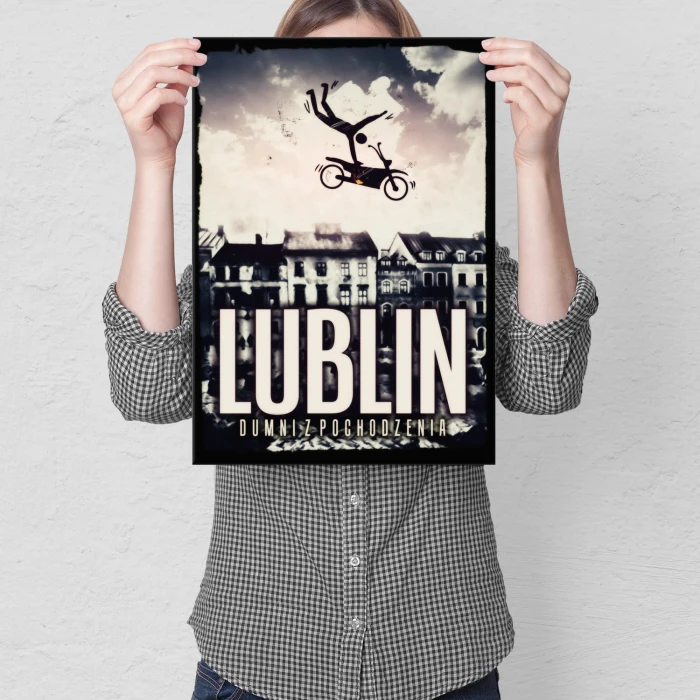 Plakat metalowy Lublin - dumni z pochodzenia