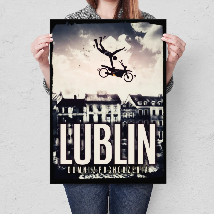 Plakat metalowy Lublin - dumni z pochodzenia