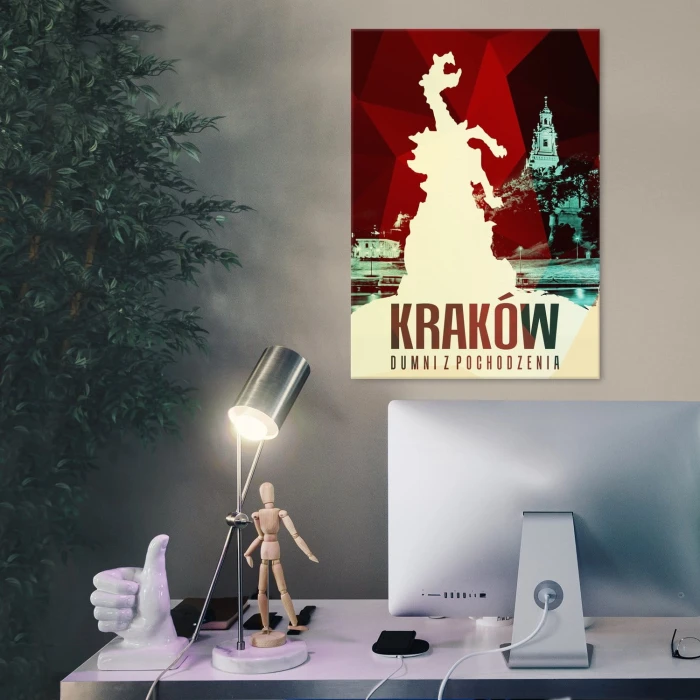 Plakat metalowy Kraków  - dumni z pochodzenia