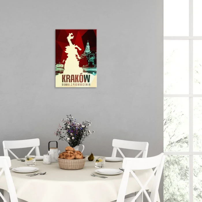 Plakat metalowy Kraków  - dumni z pochodzenia