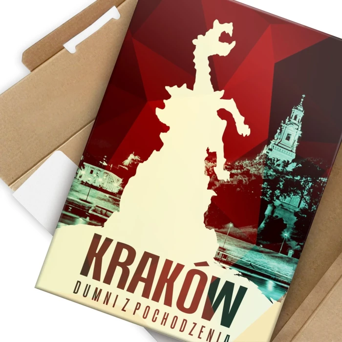 Plakat metalowy Kraków  - dumni z pochodzenia