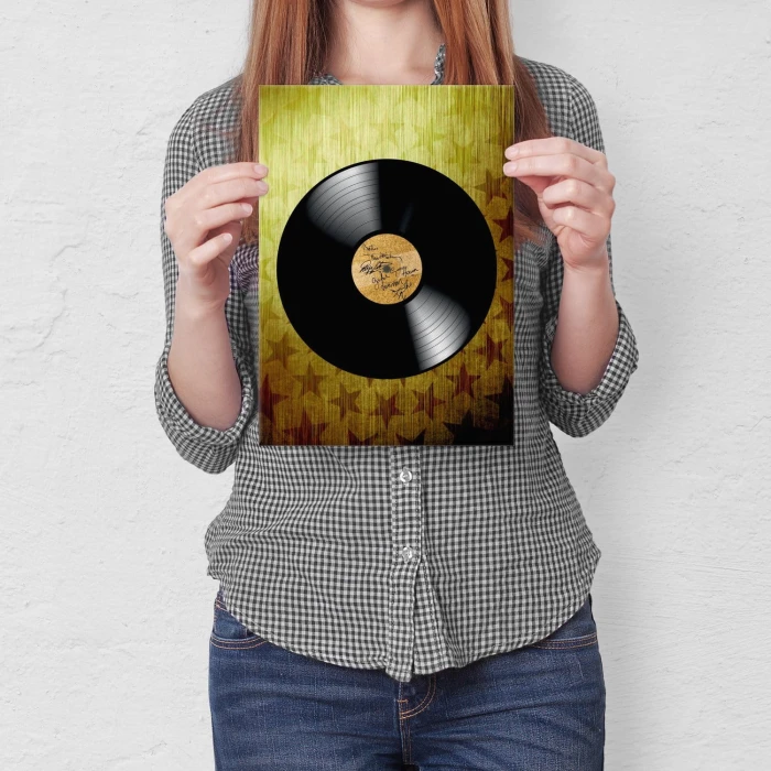 Plakat metalowy płyta vinylowa