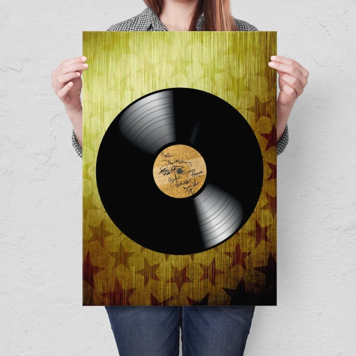Plakat metalowy płyta vinylowa