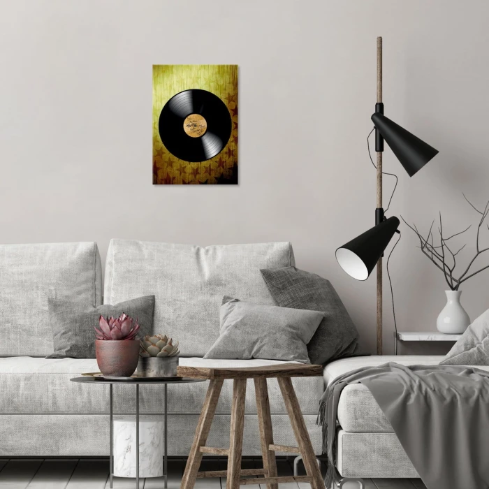 Plakat metalowy płyta vinylowa