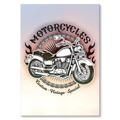 Plakat metalowy vintage motorcycles