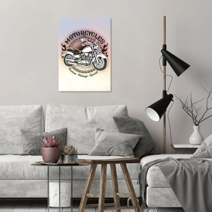 Plakat metalowy vintage motorcycles