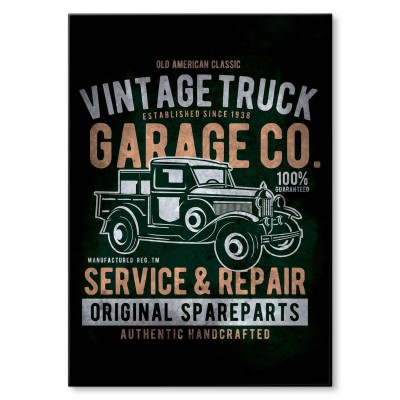 Plakat metalowy Vintage truck