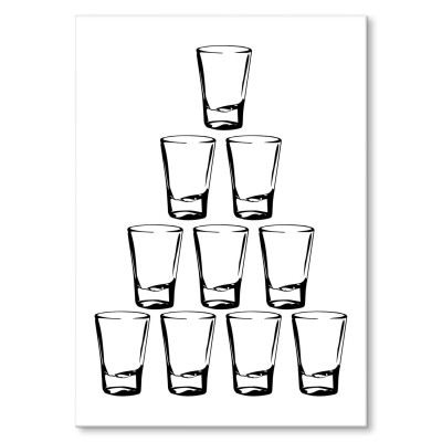 Plakat metalowy vodka builder