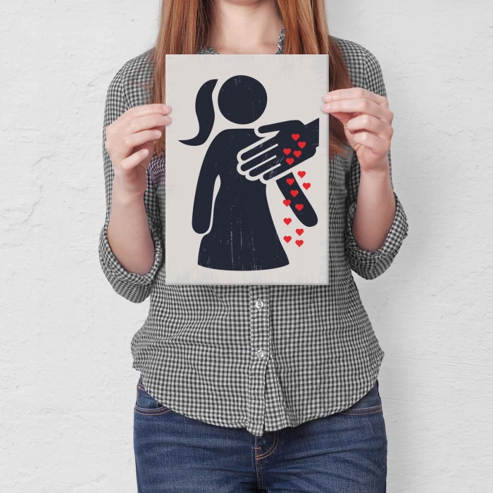 Plakat metalowy Love me