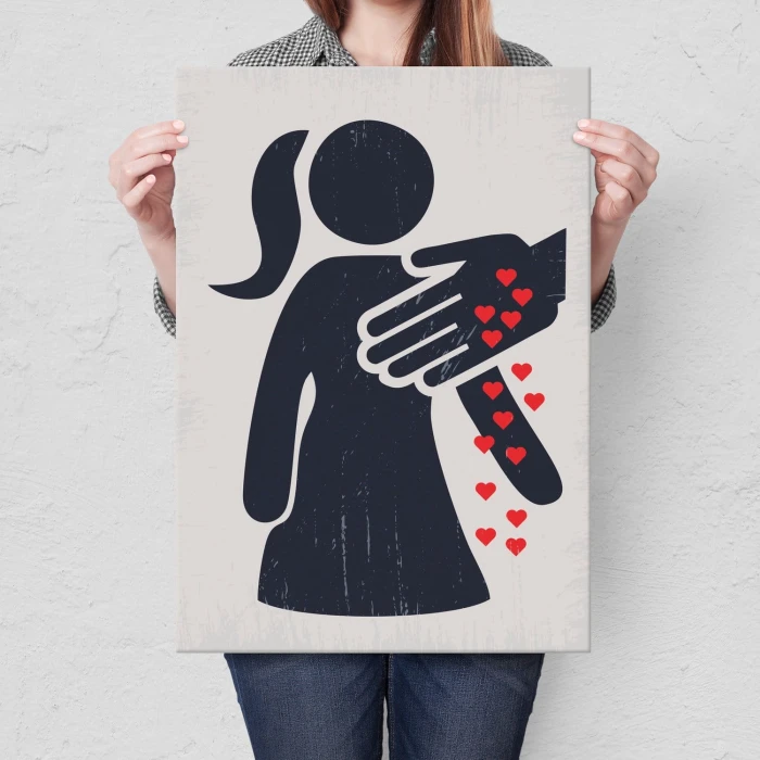 Plakat metalowy Love me